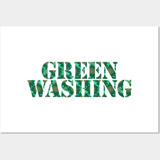 Typography Greenwashing Posters and Art